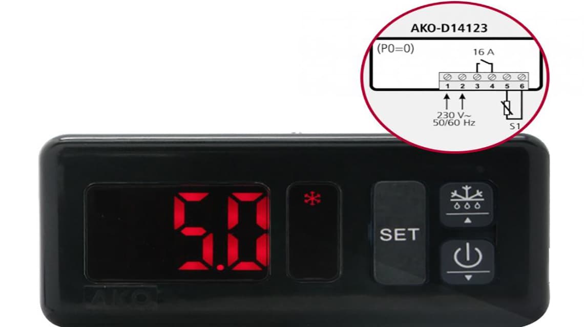 Termostato controlador de panel AKO D14123 230Vac